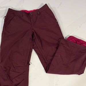 Burton Maroon Burgundy Snow Pants Snowboard Ski Size Medium